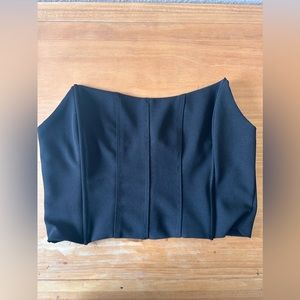 Cropped Strapless Seam Detail Corset